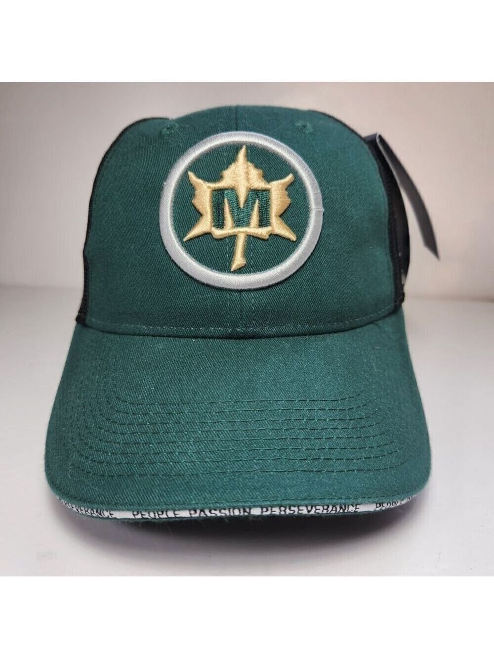 Fersten Mens Trucker Hat Mesh Back Two Tone Green Black Snapback Cap NWT